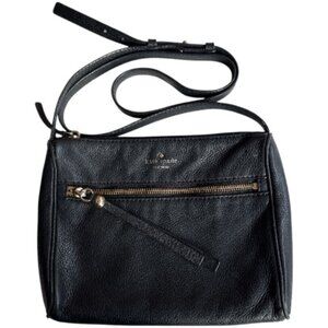 KATE SPADE BLACK PEBBLED LEATHER SHOULDER BAG ADJUSTABLE STRAP GOOD CONDITION